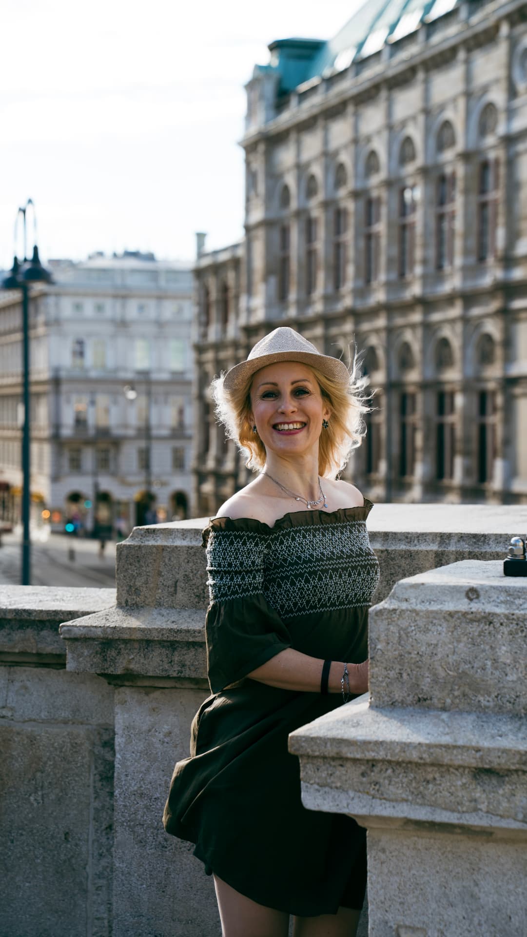 Travel photographer in the historic streets of Vienna